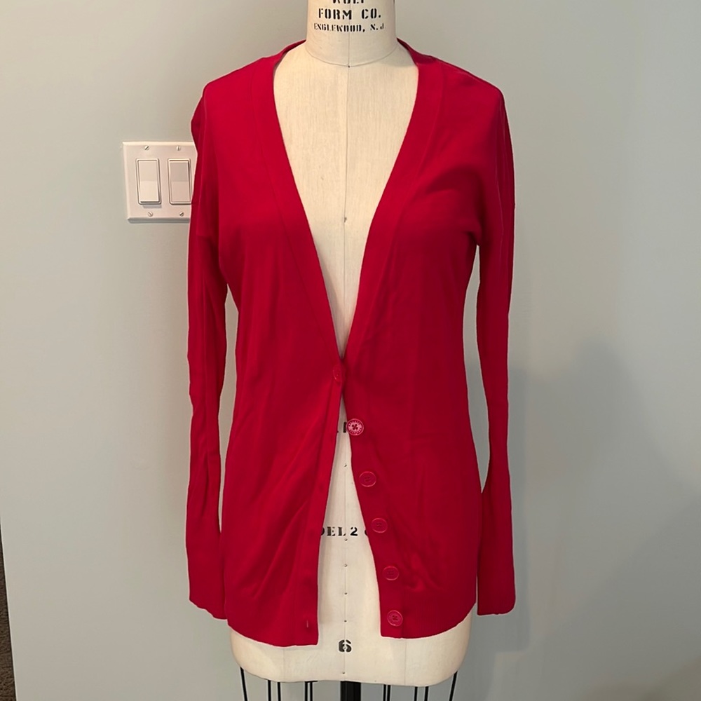Women’s red EXPRESS cardigan size Small